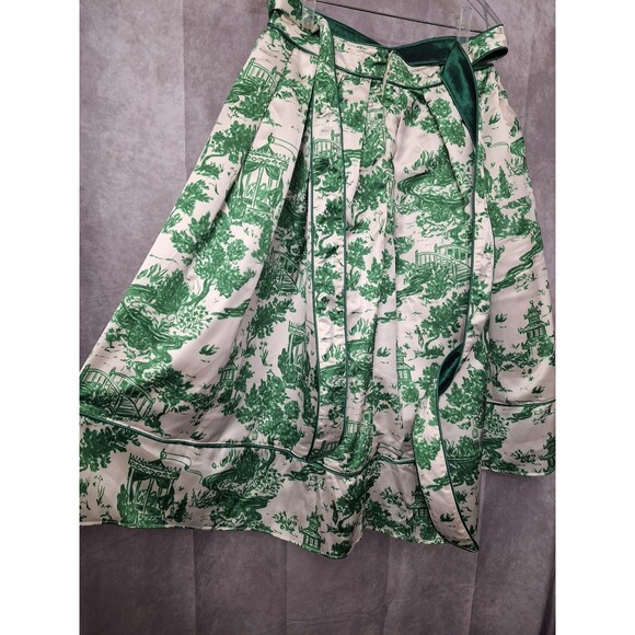Lake Lady Graphic Print Circle Skirt Sz Small Pocket Oriental Derby Formal Party - Picture 13 of 13